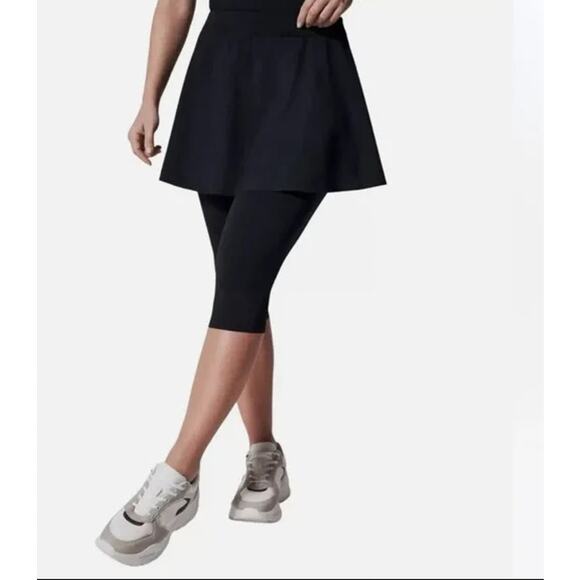 Spanx Active Around The Knee Skirt with Booty Boost Leggings Very Black Size XS - Picture 1 of 10